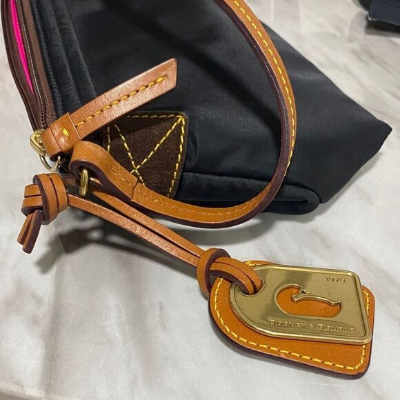 Dooney & Bourke Dark Blue Shoulder Bag with Brown Accents - Picture 7 of 16